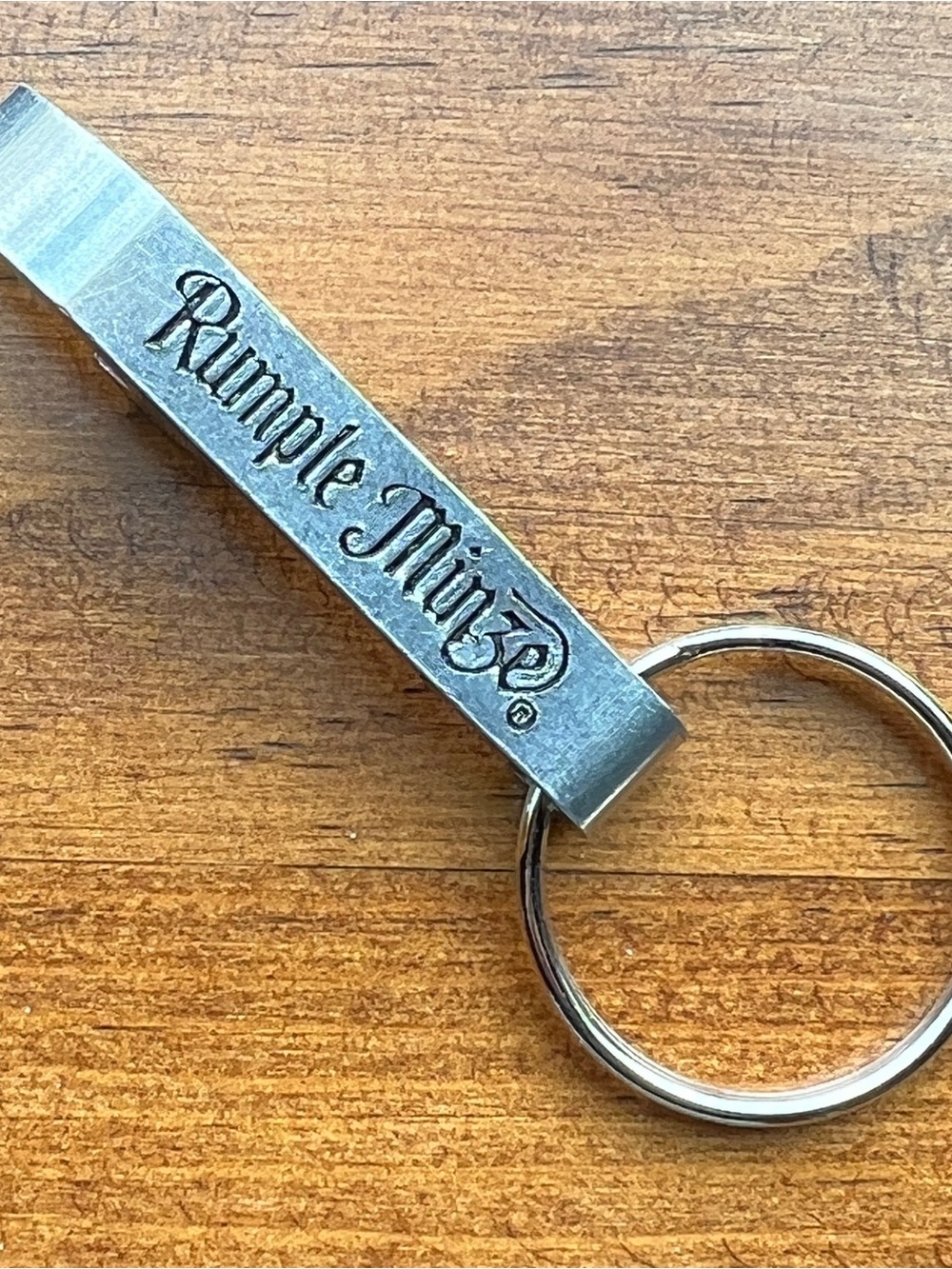Rumple Minze Metal Keychain Bottle Opener - Silver